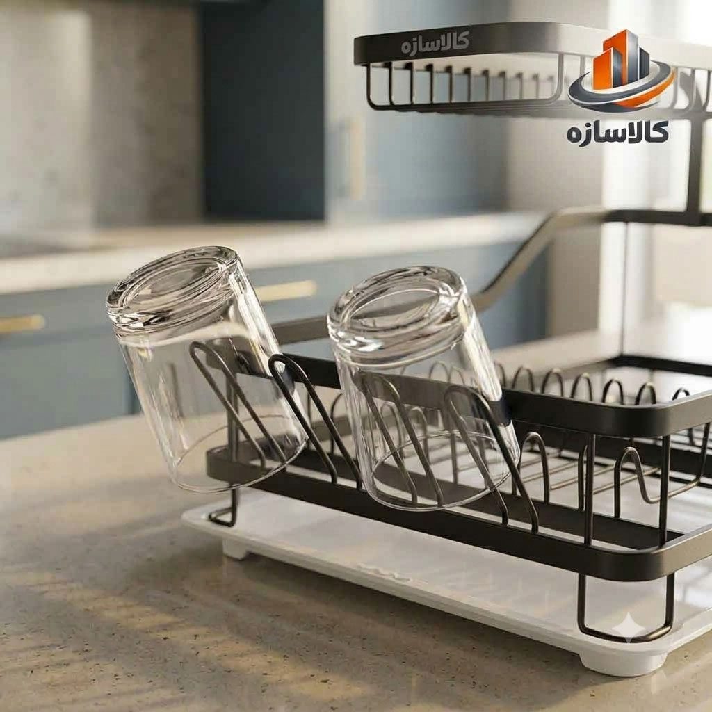 جا ظرفی مشکی اطلس مدل نیلوفر
