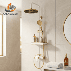 قیمت علم دوش یونیورست دوکاره سفید طلایی