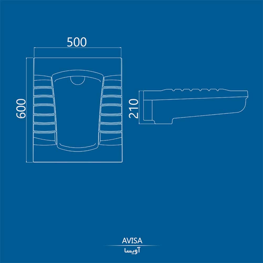 توالت ایرانی ریم‌لس کرد مدل آویسا