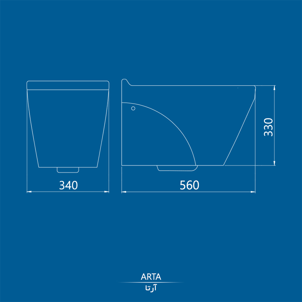 توالت فرنگی والهنگ آرتا طوسی